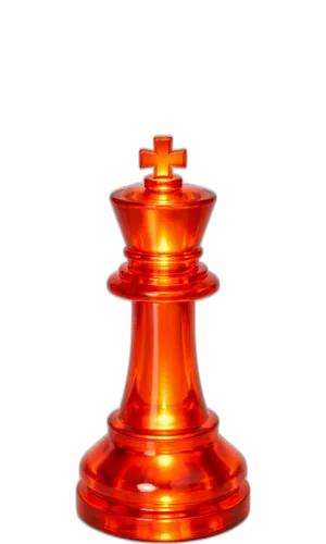Una brillante pieza de ajedrez de color rojo metálico se yergue sobre un fondo liso, simbolizando un fuerte liderazgo y pensamiento estratégico en servicios de marketing digital para empresas.
