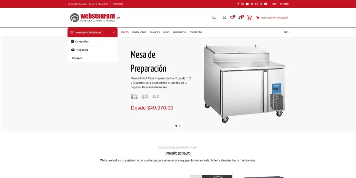 Webstaurant México | E-Commerce